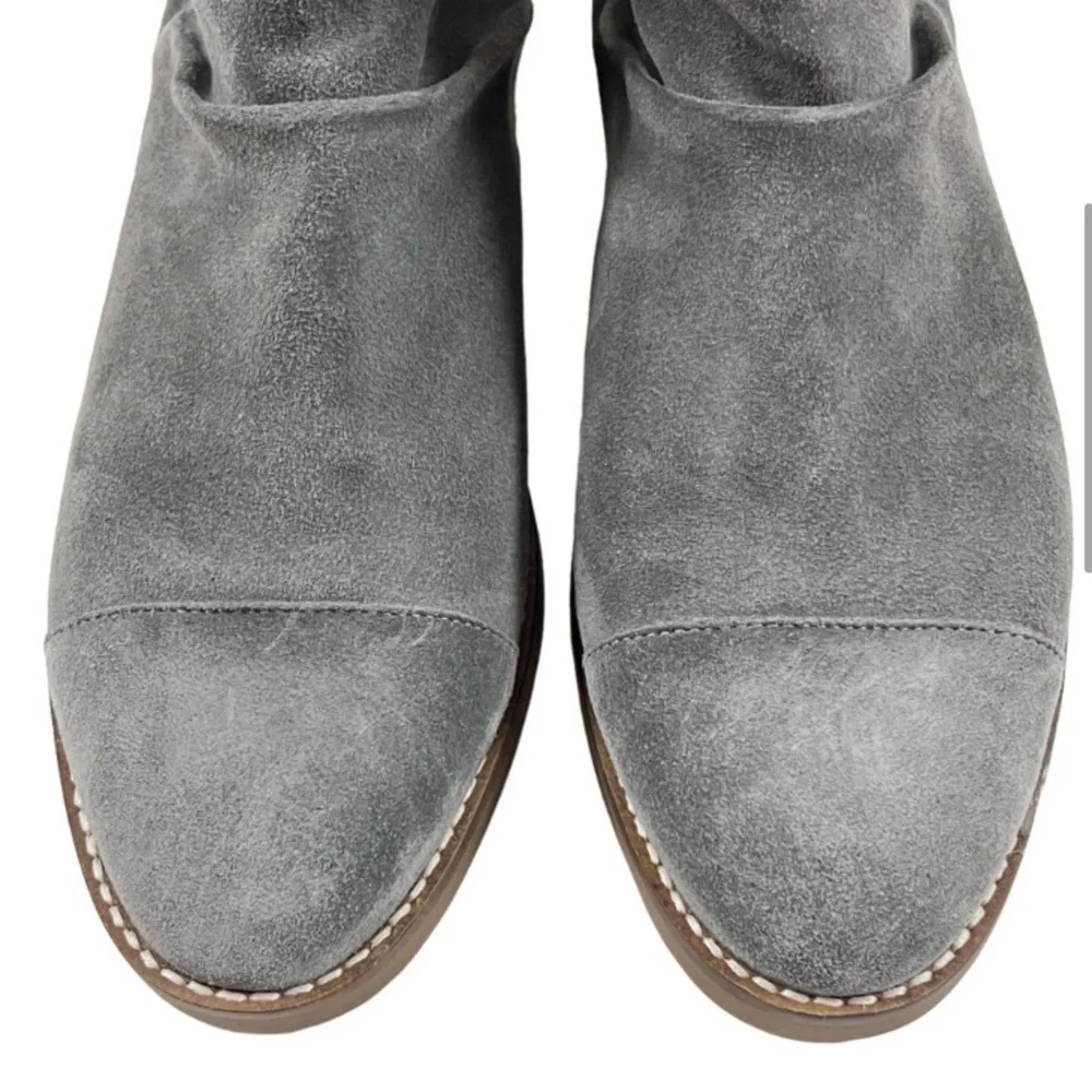 Gray Suede Ankle Boots - Picture 3 of 12